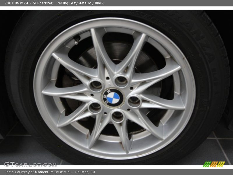 Sterling Gray Metallic / Black 2004 BMW Z4 2.5i Roadster