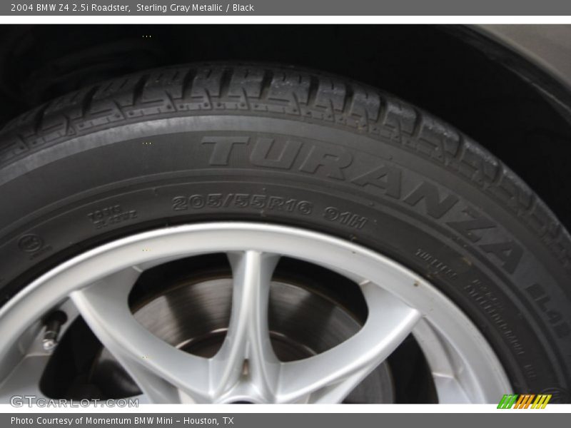 Sterling Gray Metallic / Black 2004 BMW Z4 2.5i Roadster