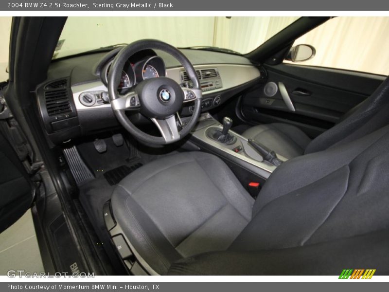 Sterling Gray Metallic / Black 2004 BMW Z4 2.5i Roadster