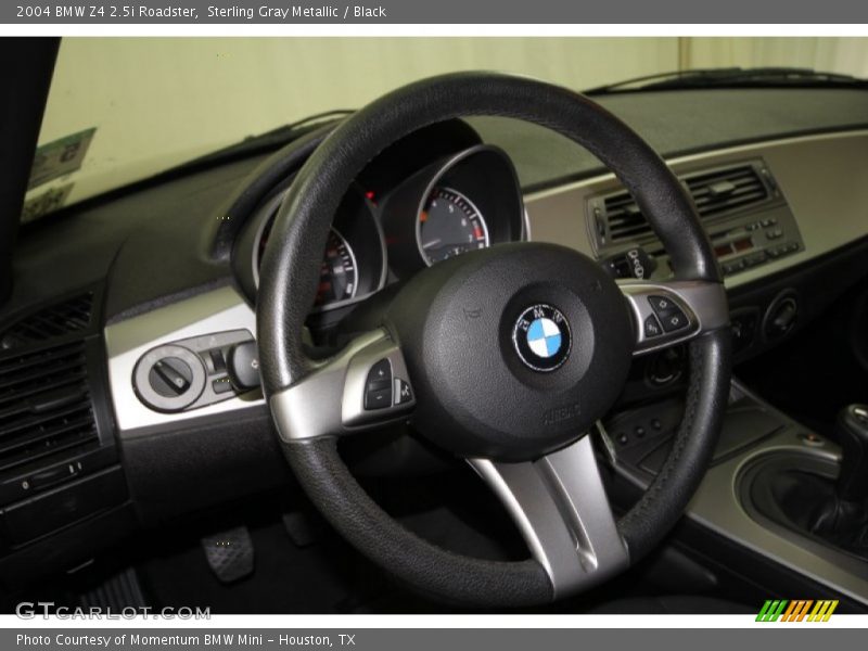 Sterling Gray Metallic / Black 2004 BMW Z4 2.5i Roadster