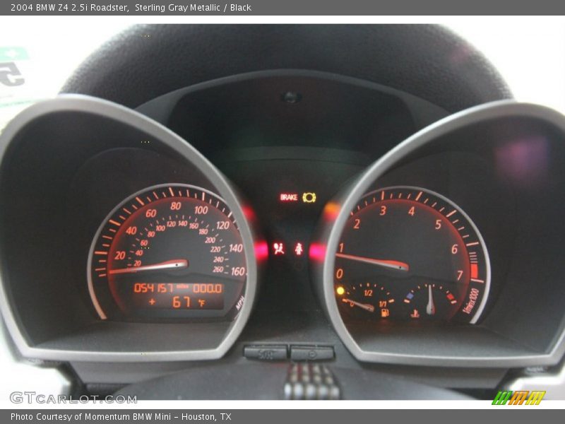Sterling Gray Metallic / Black 2004 BMW Z4 2.5i Roadster