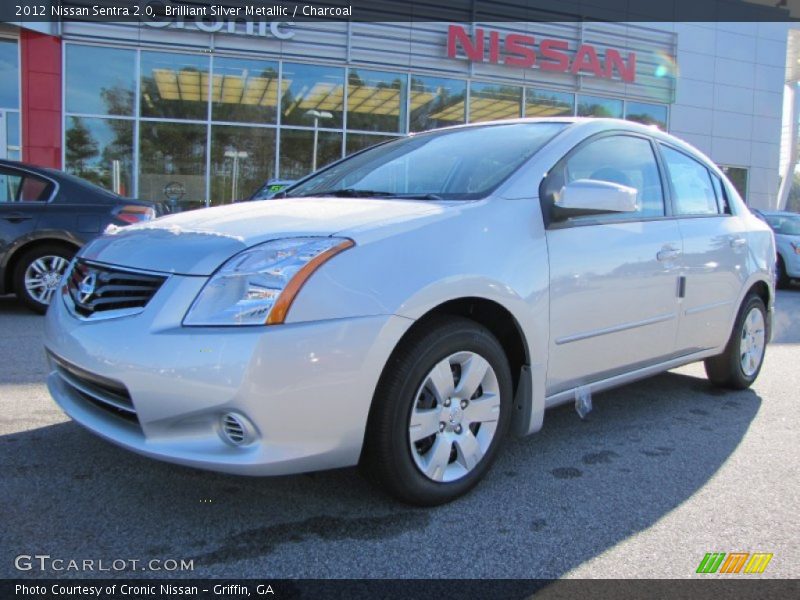 Brilliant Silver Metallic / Charcoal 2012 Nissan Sentra 2.0
