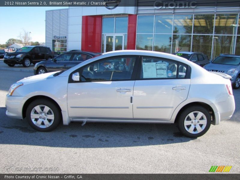 Brilliant Silver Metallic / Charcoal 2012 Nissan Sentra 2.0