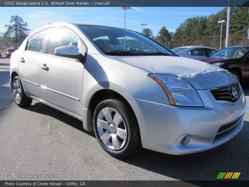 Brilliant Silver Metallic / Charcoal 2012 Nissan Sentra 2.0