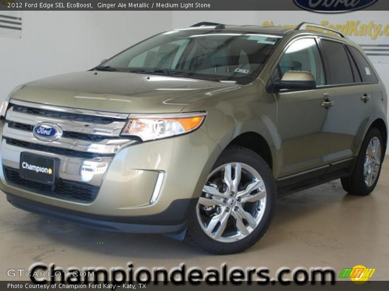 Ginger Ale Metallic / Medium Light Stone 2012 Ford Edge SEL EcoBoost