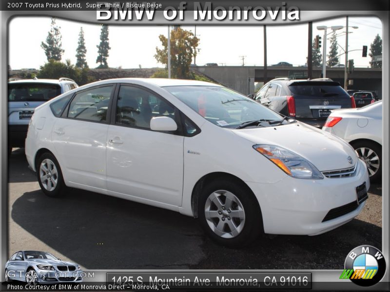 Super White / Bisque Beige 2007 Toyota Prius Hybrid