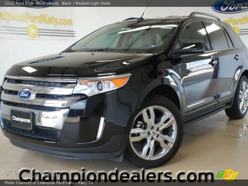 Black / Medium Light Stone 2012 Ford Edge SEL EcoBoost