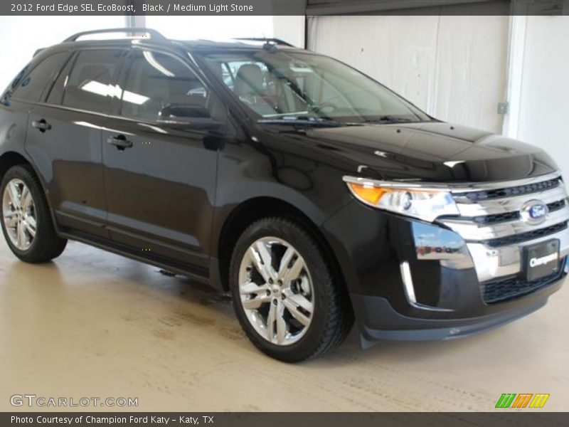 Black / Medium Light Stone 2012 Ford Edge SEL EcoBoost