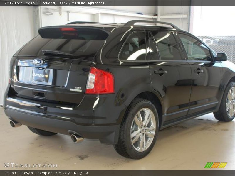 Black / Medium Light Stone 2012 Ford Edge SEL EcoBoost