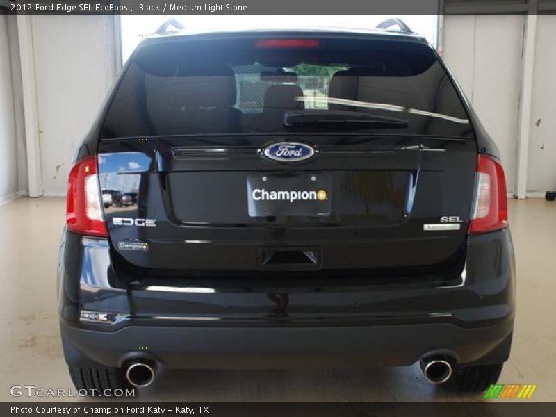 Black / Medium Light Stone 2012 Ford Edge SEL EcoBoost