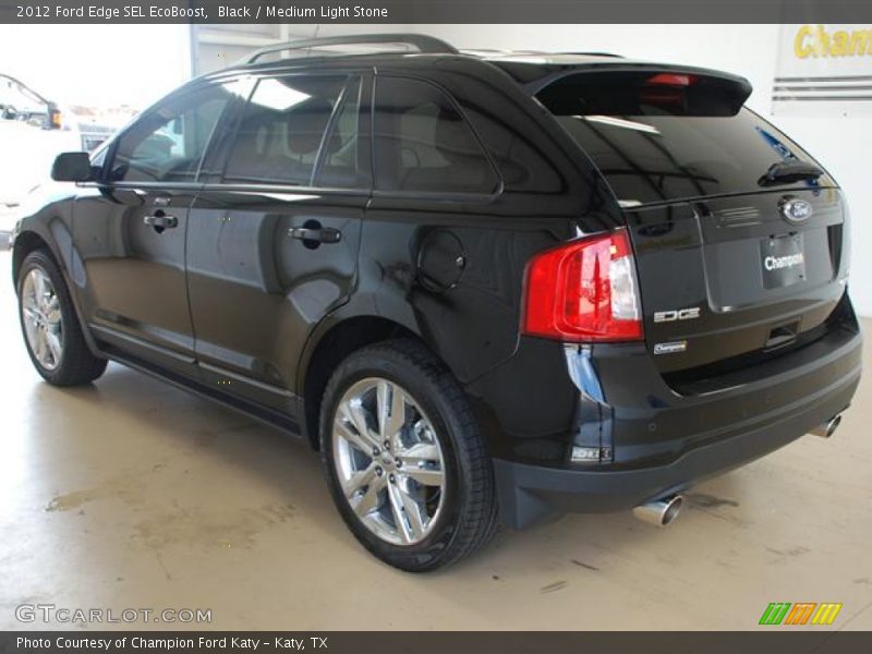 Black / Medium Light Stone 2012 Ford Edge SEL EcoBoost