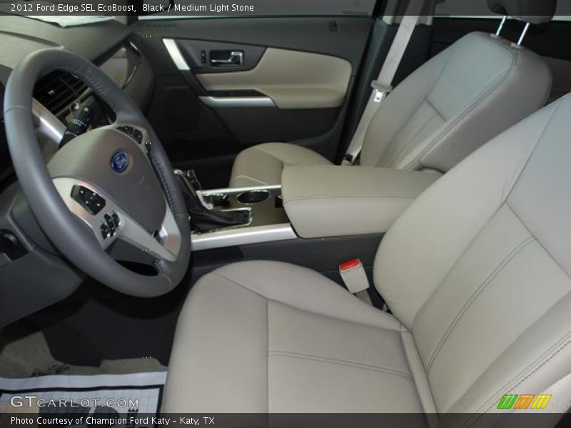 Black / Medium Light Stone 2012 Ford Edge SEL EcoBoost