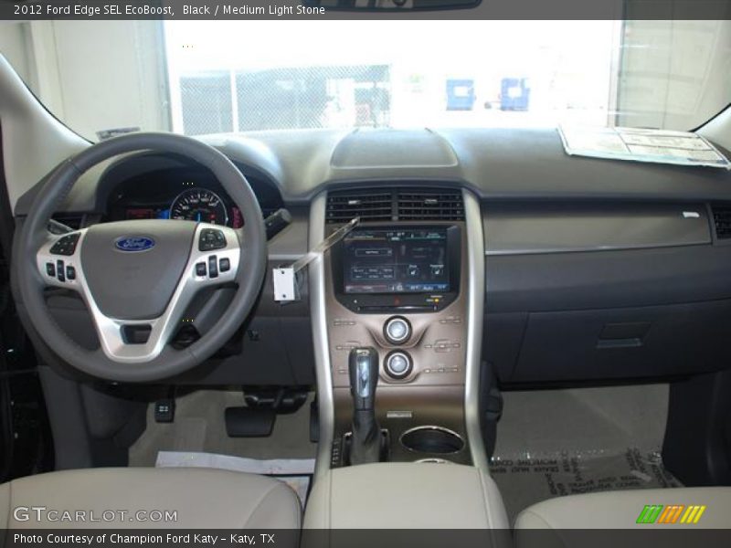 Black / Medium Light Stone 2012 Ford Edge SEL EcoBoost