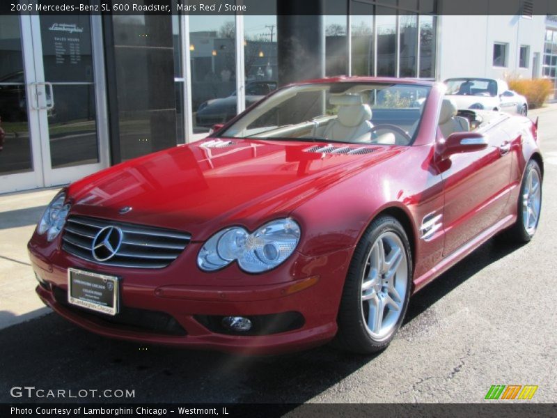 Mars Red / Stone 2006 Mercedes-Benz SL 600 Roadster