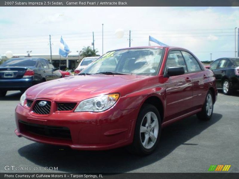Garnet Red Pearl / Anthracite Black 2007 Subaru Impreza 2.5i Sedan