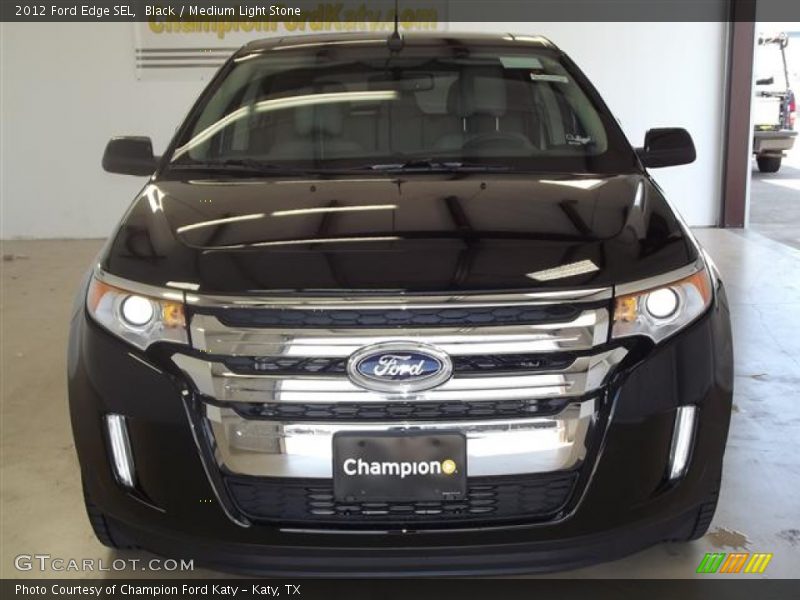 Black / Medium Light Stone 2012 Ford Edge SEL