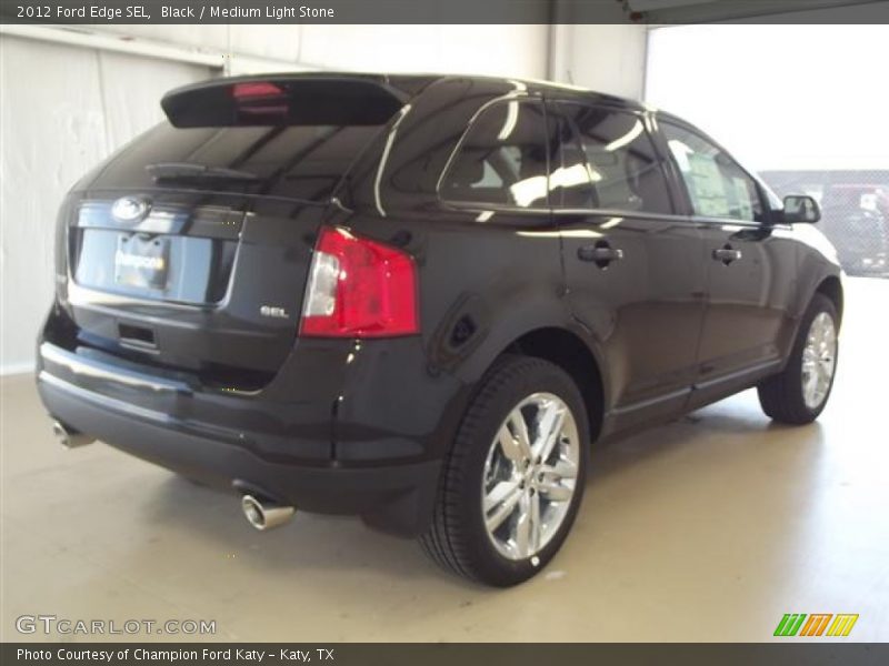 Black / Medium Light Stone 2012 Ford Edge SEL