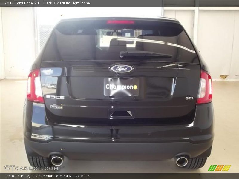 Black / Medium Light Stone 2012 Ford Edge SEL