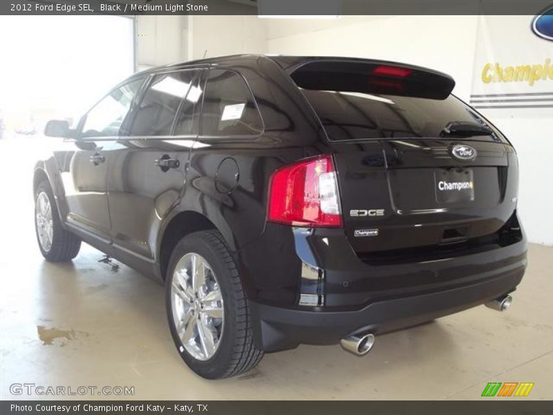 Black / Medium Light Stone 2012 Ford Edge SEL