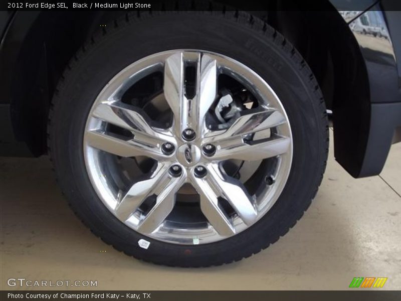 Black / Medium Light Stone 2012 Ford Edge SEL