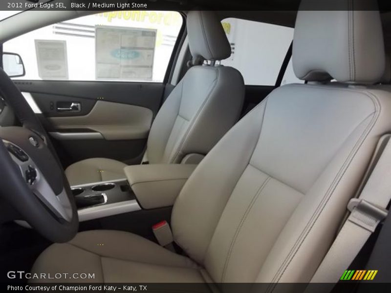 Black / Medium Light Stone 2012 Ford Edge SEL