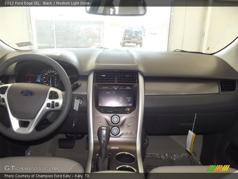Black / Medium Light Stone 2012 Ford Edge SEL