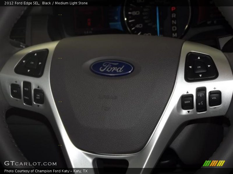 Black / Medium Light Stone 2012 Ford Edge SEL