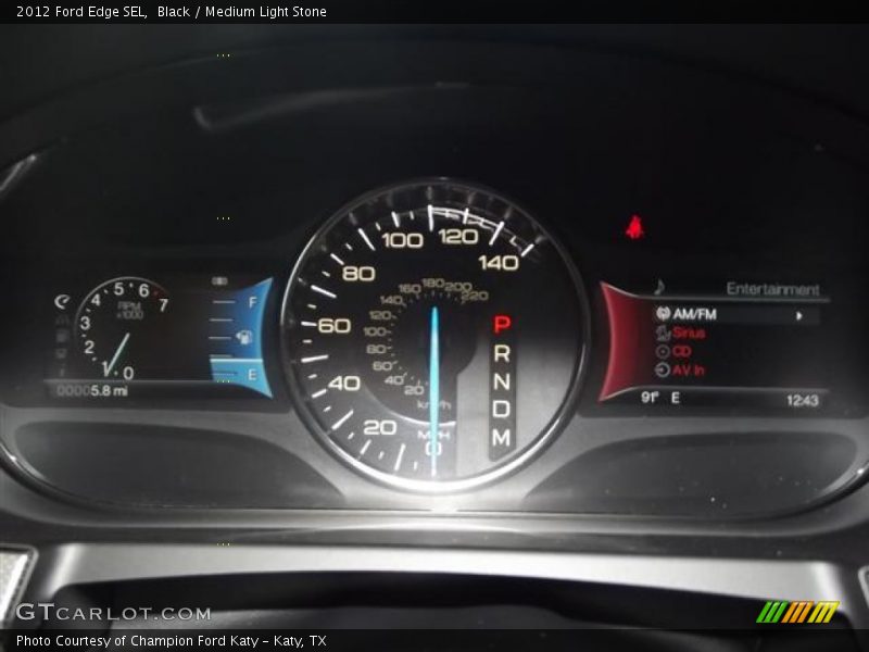 Black / Medium Light Stone 2012 Ford Edge SEL