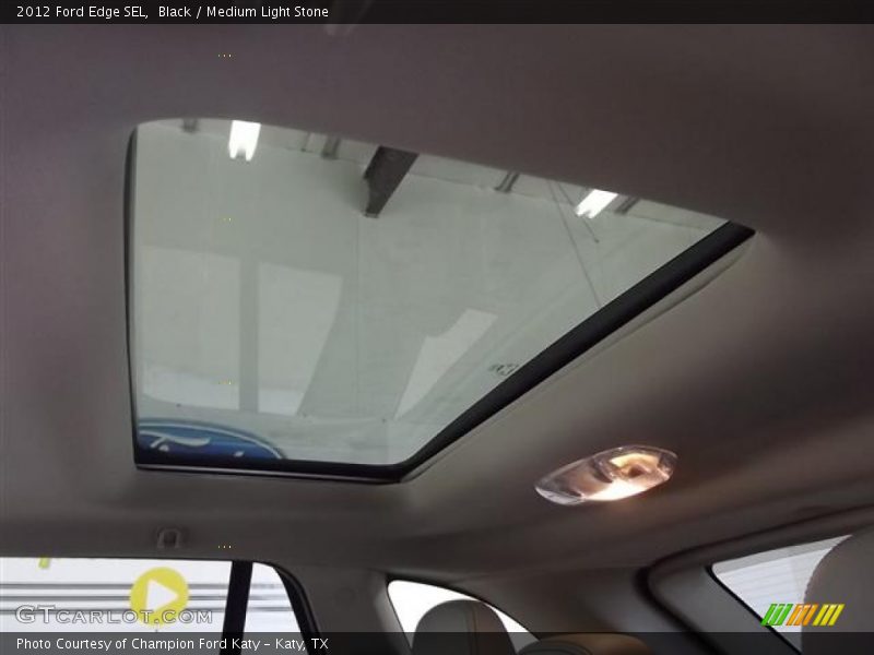 Black / Medium Light Stone 2012 Ford Edge SEL