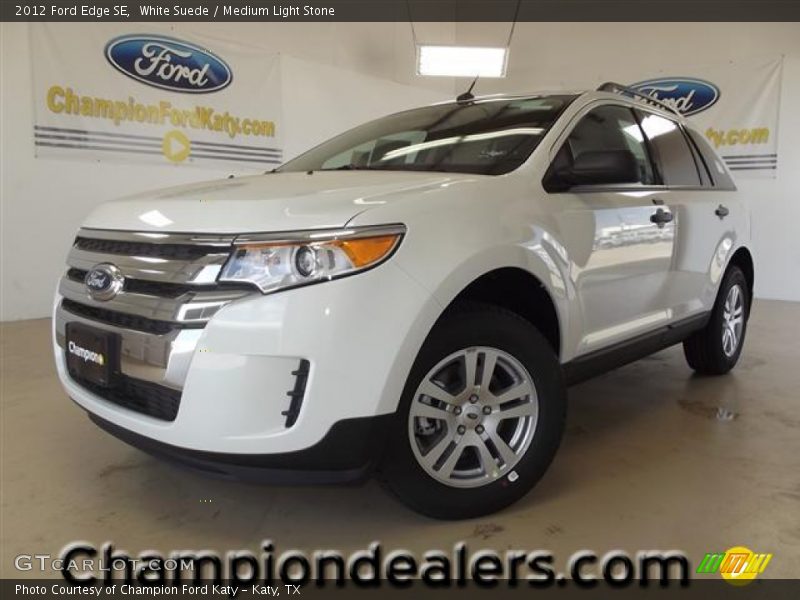 White Suede / Medium Light Stone 2012 Ford Edge SE