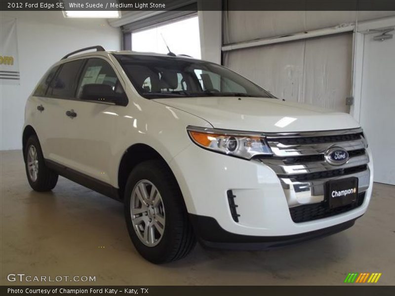 White Suede / Medium Light Stone 2012 Ford Edge SE