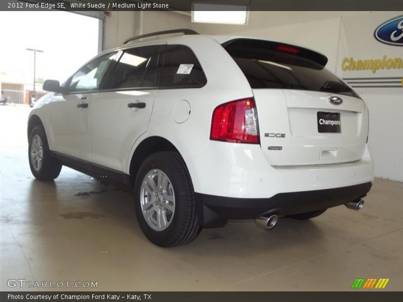 White Suede / Medium Light Stone 2012 Ford Edge SE