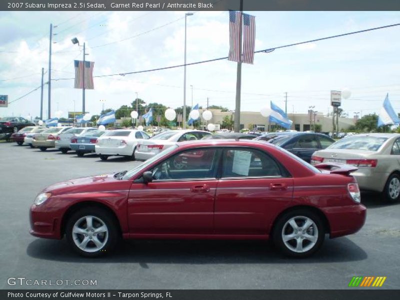 Garnet Red Pearl / Anthracite Black 2007 Subaru Impreza 2.5i Sedan