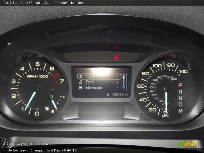 White Suede / Medium Light Stone 2012 Ford Edge SE