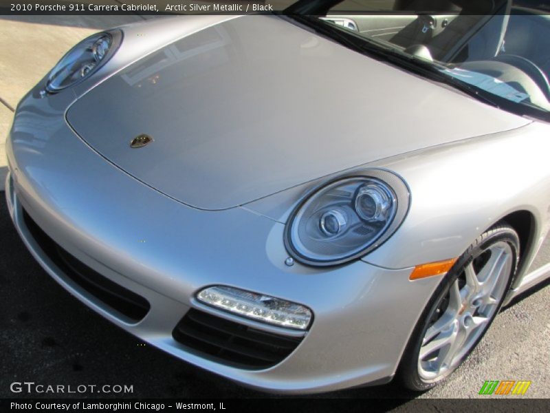 Arctic Silver Metallic / Black 2010 Porsche 911 Carrera Cabriolet