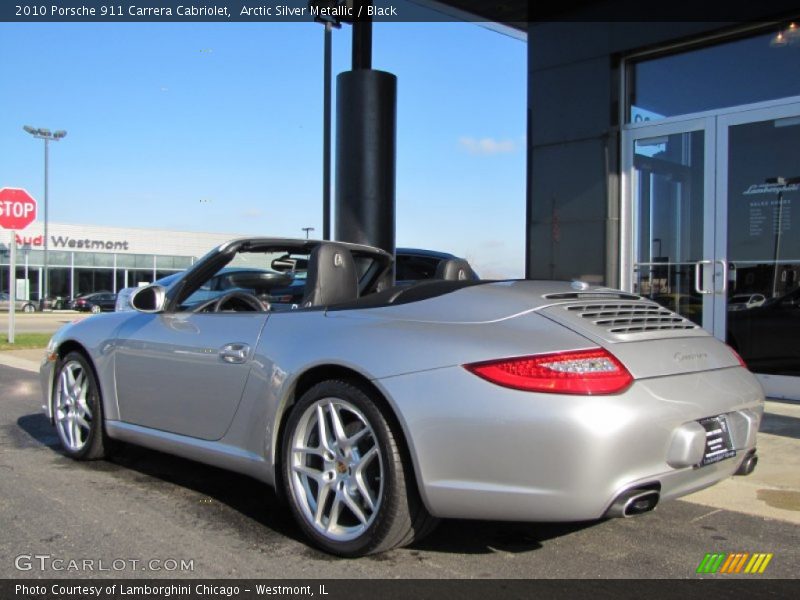 Arctic Silver Metallic / Black 2010 Porsche 911 Carrera Cabriolet