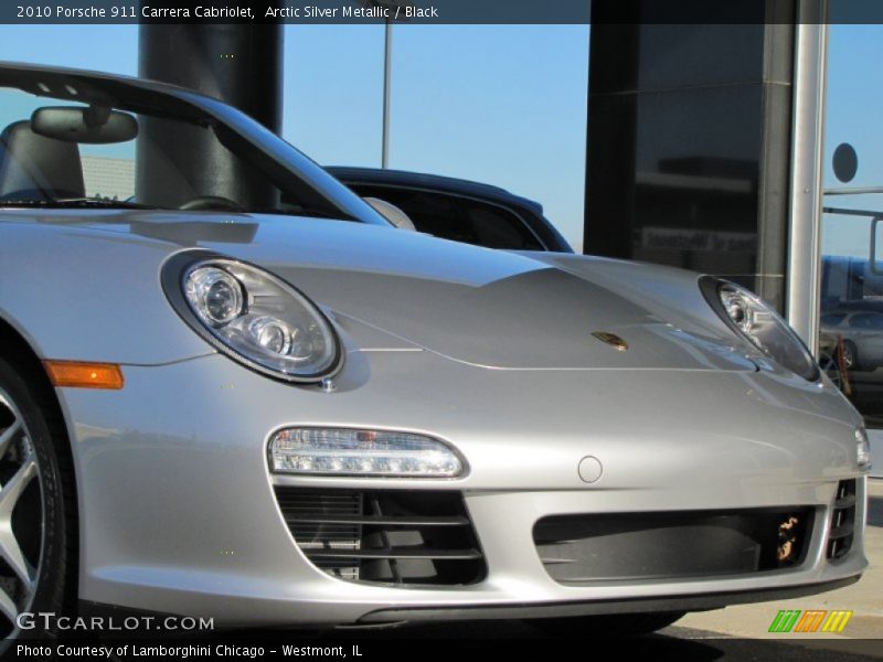 Arctic Silver Metallic / Black 2010 Porsche 911 Carrera Cabriolet