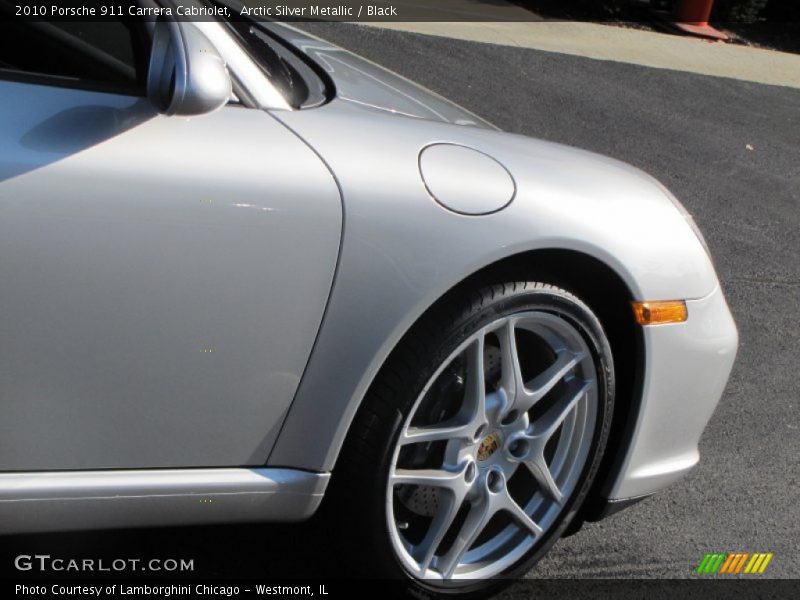 Arctic Silver Metallic / Black 2010 Porsche 911 Carrera Cabriolet