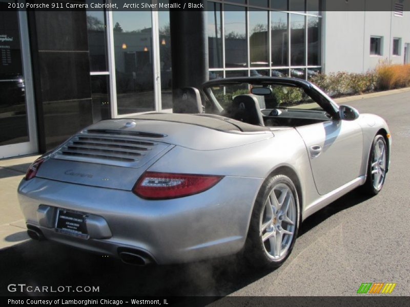 Arctic Silver Metallic / Black 2010 Porsche 911 Carrera Cabriolet