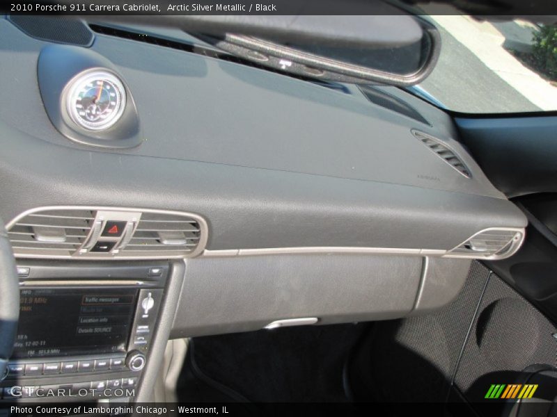 Arctic Silver Metallic / Black 2010 Porsche 911 Carrera Cabriolet