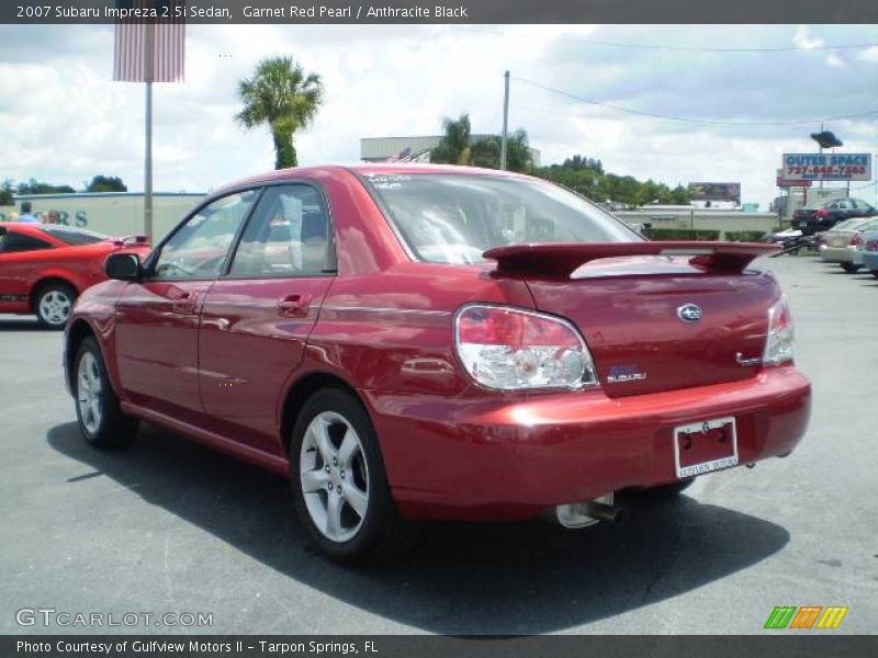 Garnet Red Pearl / Anthracite Black 2007 Subaru Impreza 2.5i Sedan