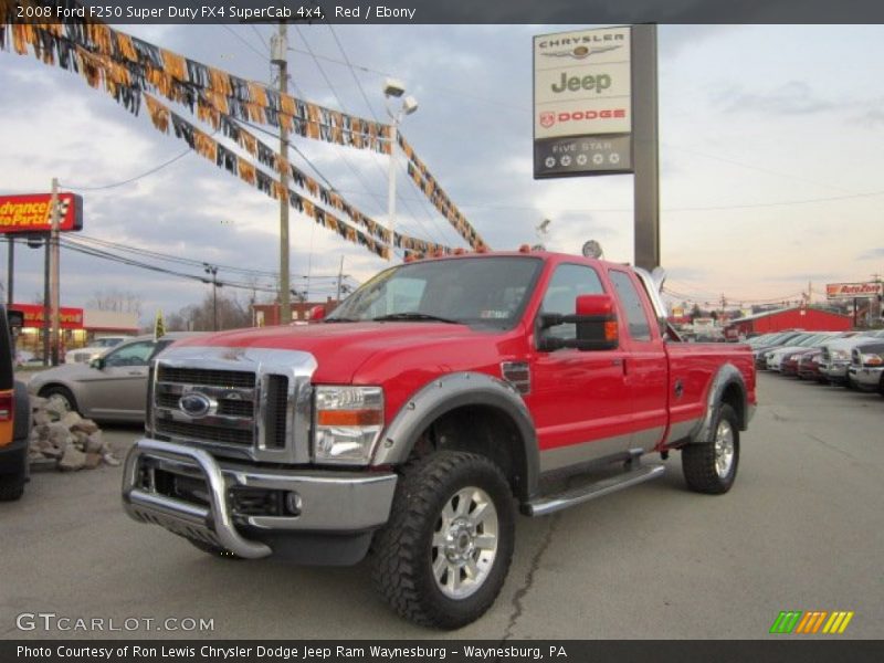 Red / Ebony 2008 Ford F250 Super Duty FX4 SuperCab 4x4