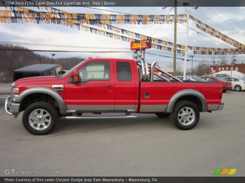 Red / Ebony 2008 Ford F250 Super Duty FX4 SuperCab 4x4