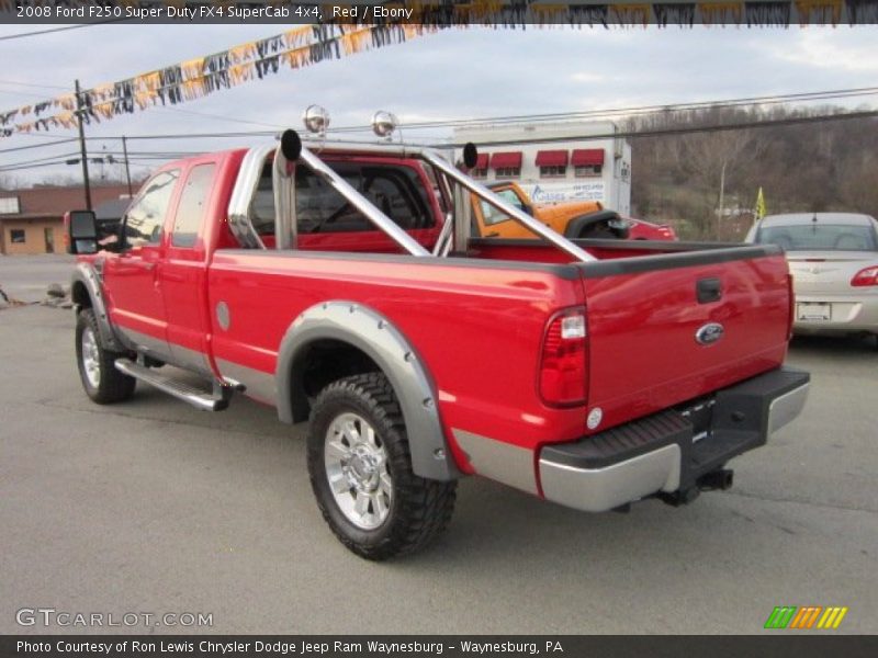 Red / Ebony 2008 Ford F250 Super Duty FX4 SuperCab 4x4