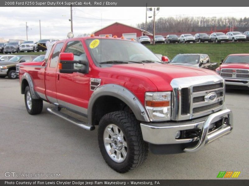Red / Ebony 2008 Ford F250 Super Duty FX4 SuperCab 4x4