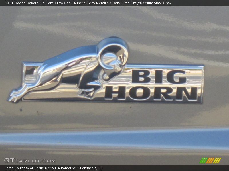 Mineral Gray Metallic / Dark Slate Gray/Medium Slate Gray 2011 Dodge Dakota Big Horn Crew Cab