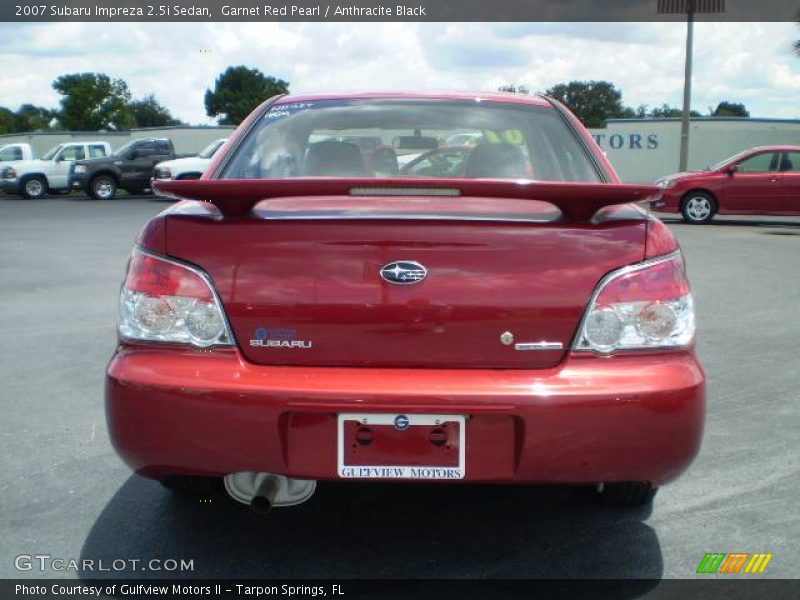 Garnet Red Pearl / Anthracite Black 2007 Subaru Impreza 2.5i Sedan