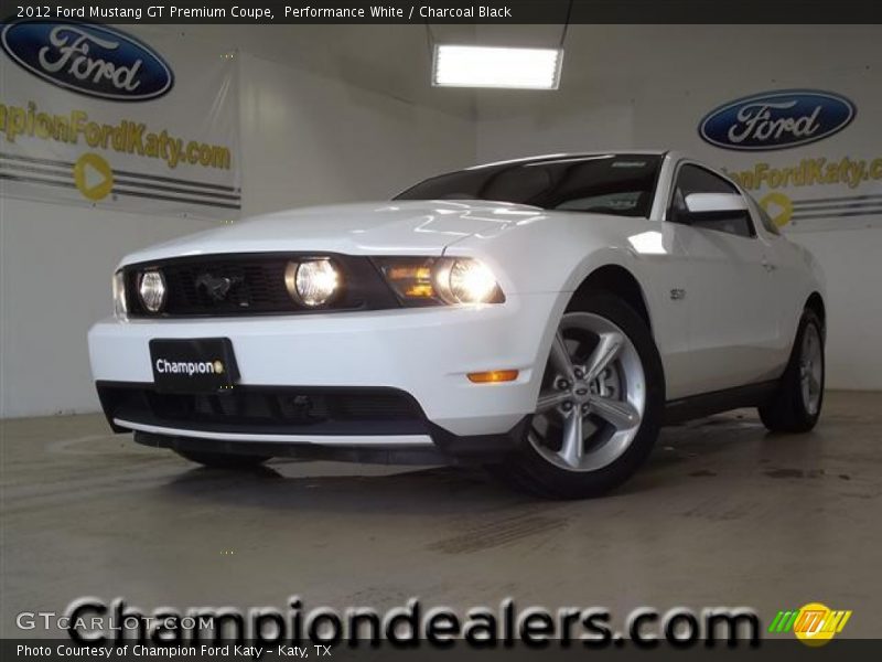 Performance White / Charcoal Black 2012 Ford Mustang GT Premium Coupe