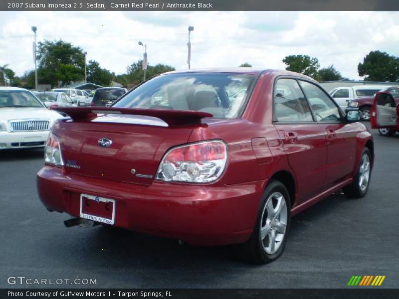 Garnet Red Pearl / Anthracite Black 2007 Subaru Impreza 2.5i Sedan
