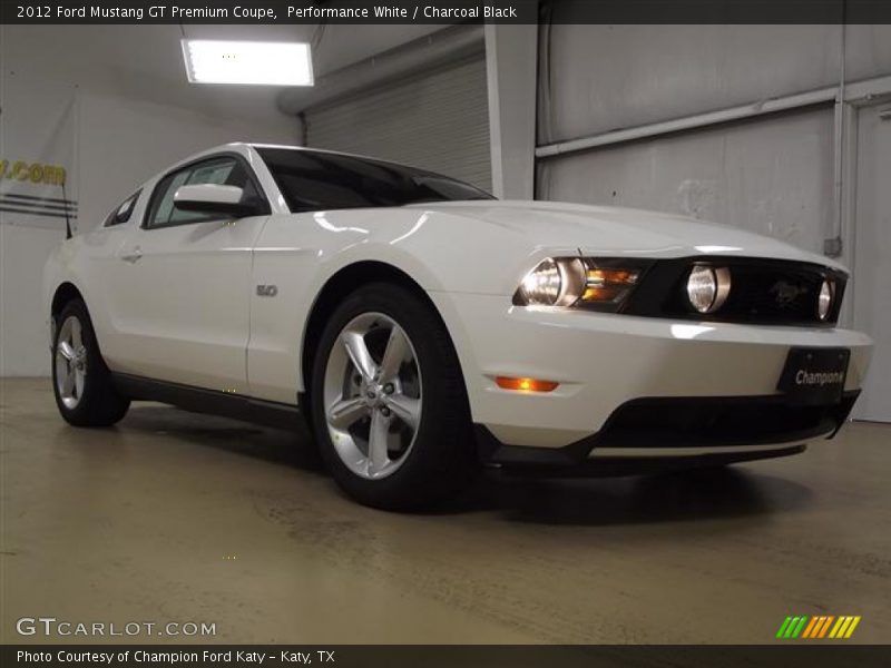 Performance White / Charcoal Black 2012 Ford Mustang GT Premium Coupe